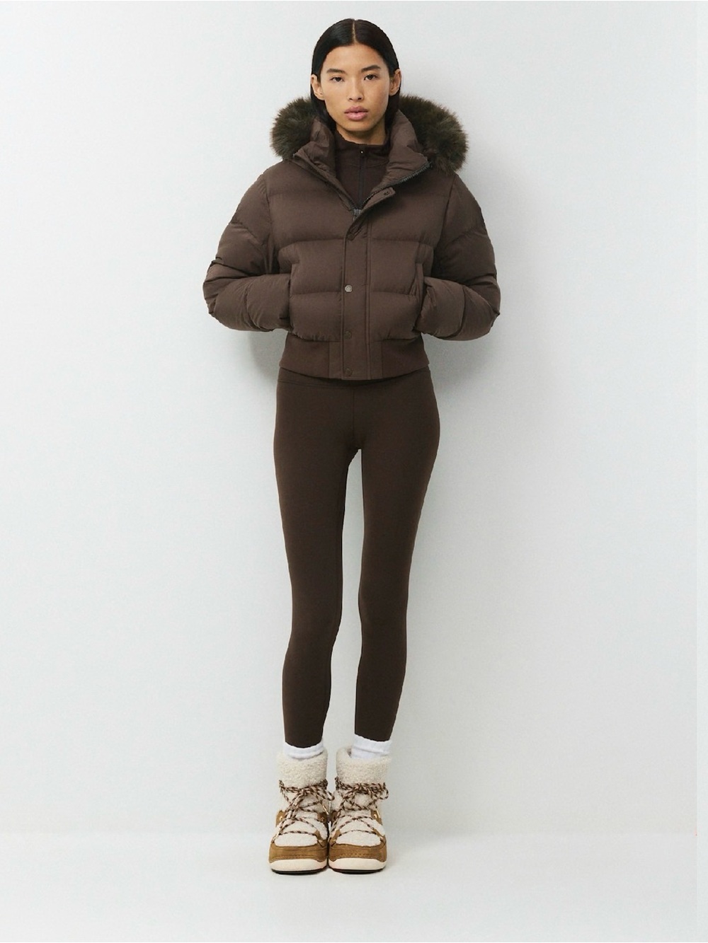 Aritzia The Super Chalet Puff™ - cliMATTE Rich Mocha Brown Puffer Jacket Coat